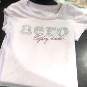 Aero shirt purple is pink brand is aero